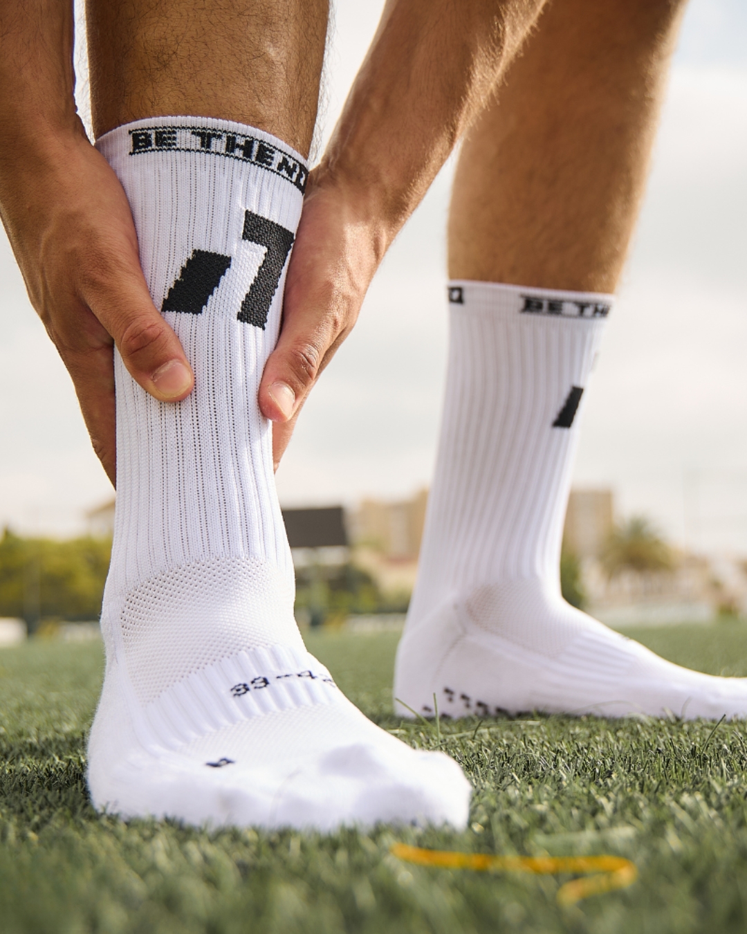 N1 Grip Socks White